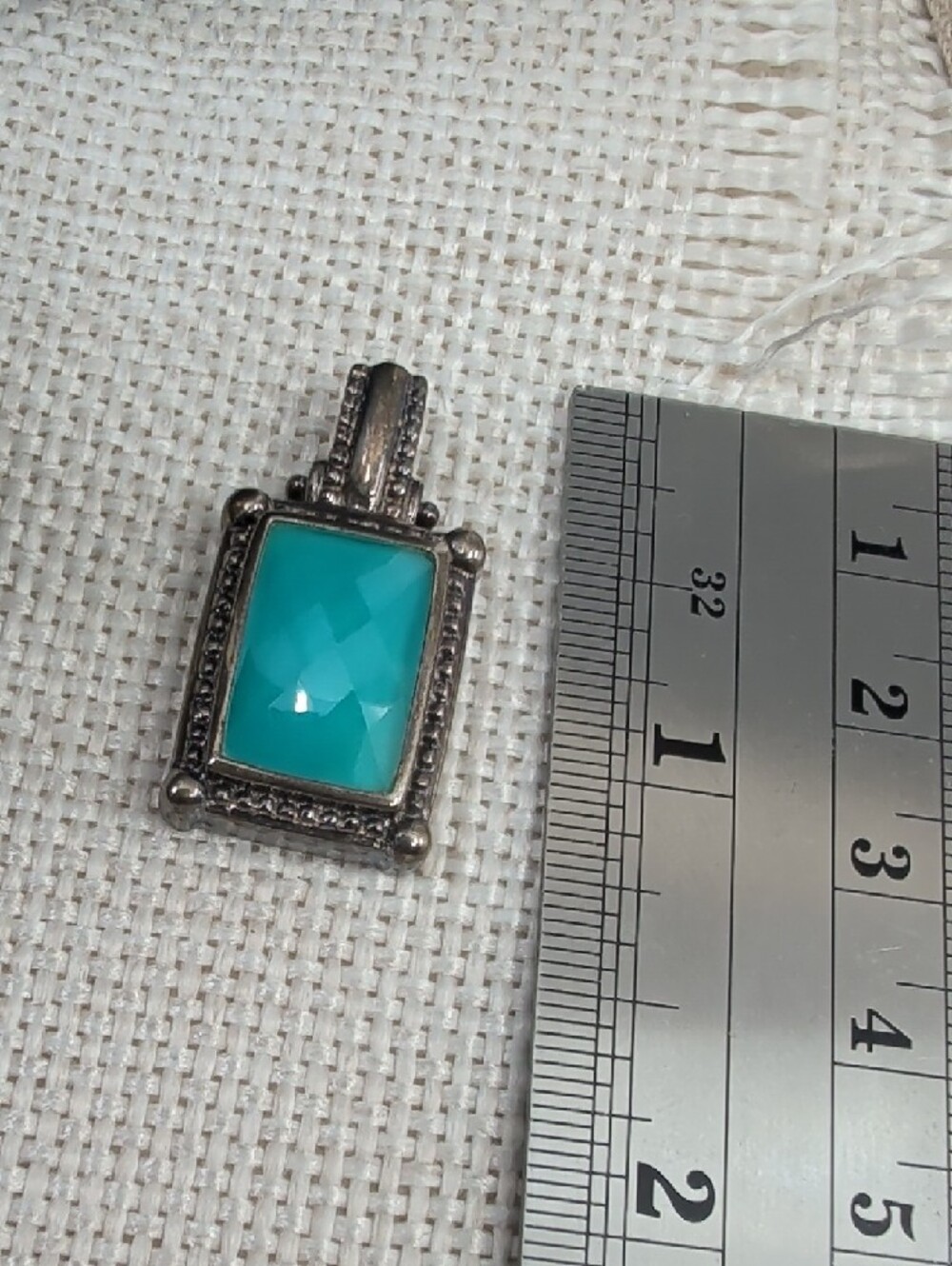 Whitney Kelly WK 925 Sterling Silver Turquoise Doublet Pendant Estate - Picture 5 of 17